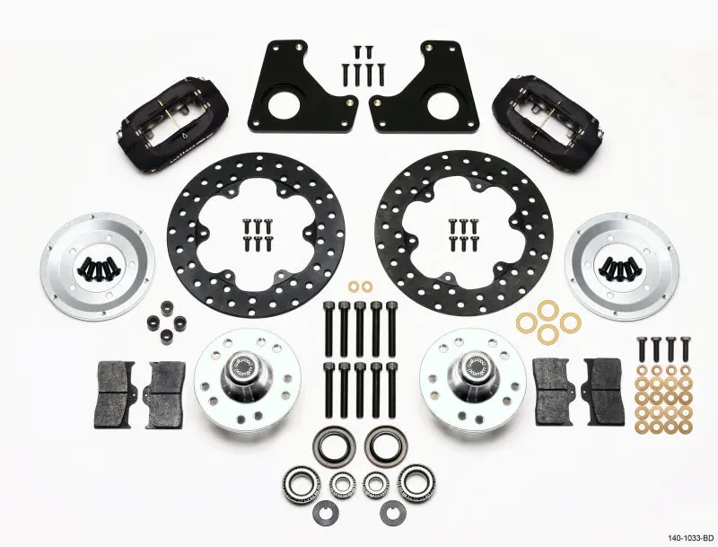 Wilwood Forged Dynalite Front Drag Kit Drilled Rotor 79-87 Gm G Body 1