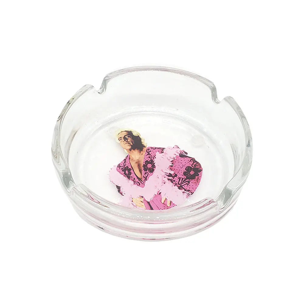 Ric Flair Drip Glass Ashtray | Pink Boa | 4.25" 1