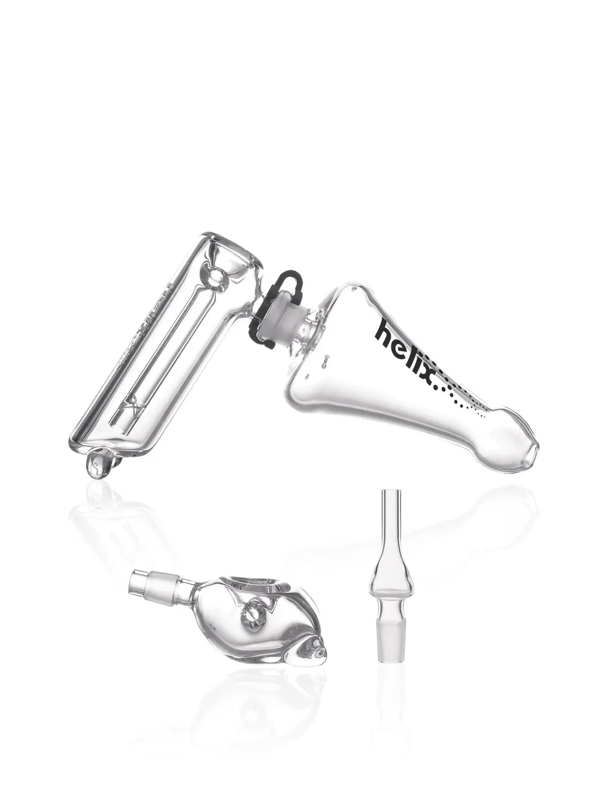 Grav Helix™ Hand Bubbler & Vapor Straw Multi Kit 14Mm - Clear 1