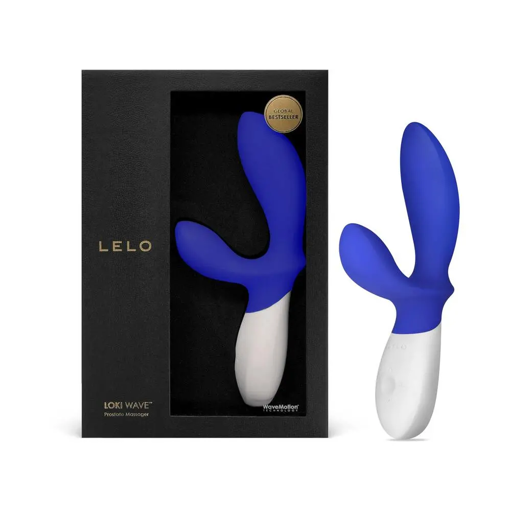 Lelo Loki Wave Rechargeable Dual Stimulation Prostate Vibrator Federal Blue 1