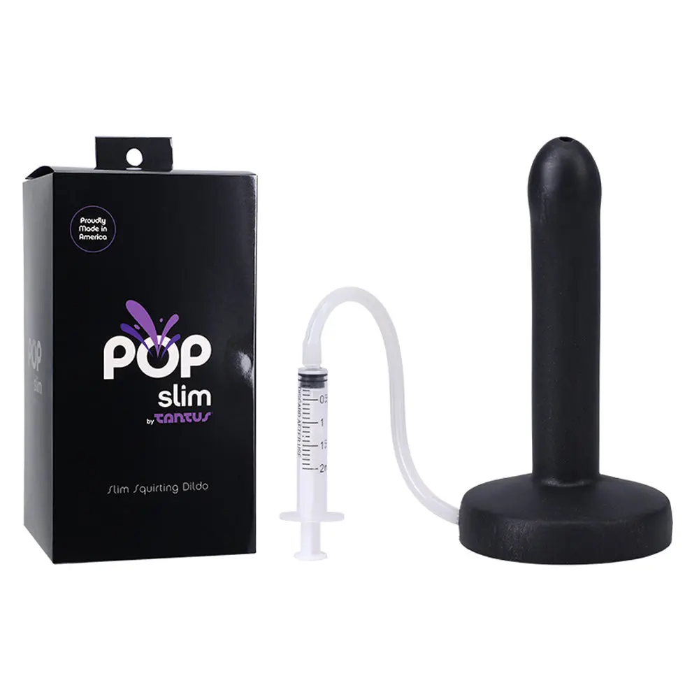 Tantus Pop Slim Squirting Dildo Midnight 1
