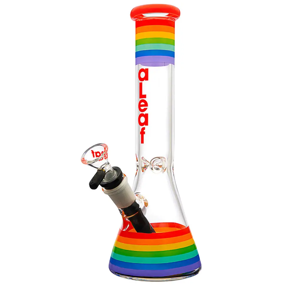 Aleaf Pride Beaker Water Pipe Rainbow | 10" | 14Mm F 1