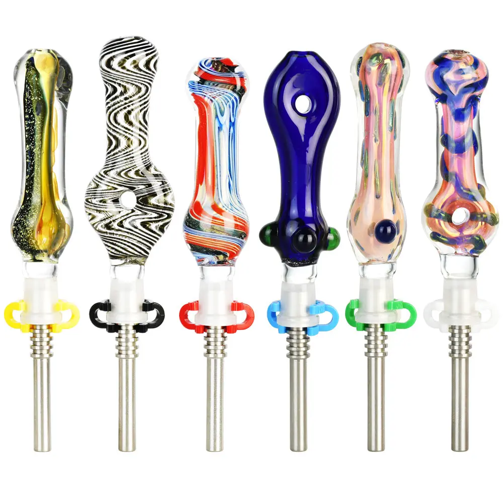 Choice Dab Straw Kit Ti Tip - 10Mm/5" - 6"/Asst - 40Pc Bundle 1