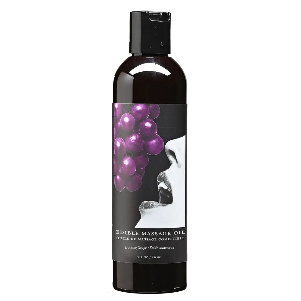 Earthly Body Edible Massage Oil Grape 8Oz. 1
