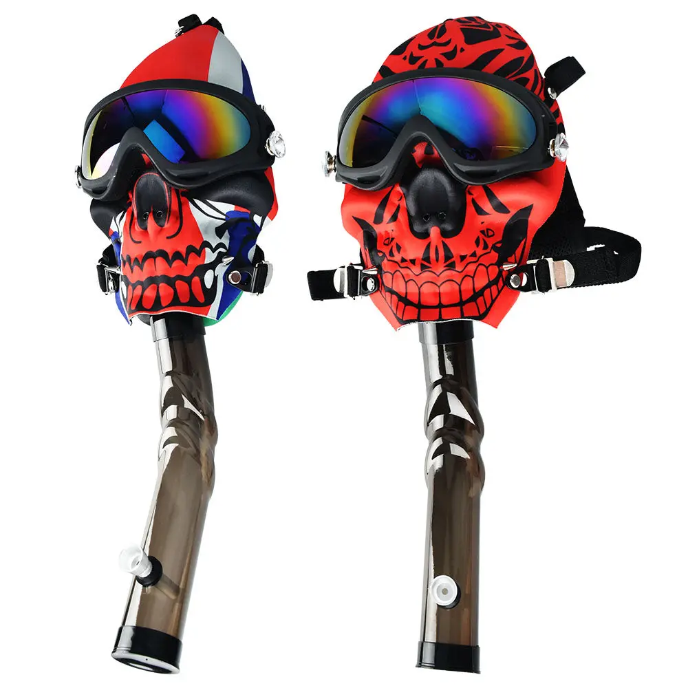 Ski Goggle Gas Mask W/ Acrylic Water Pipe - 18"/Assorted Styles 1