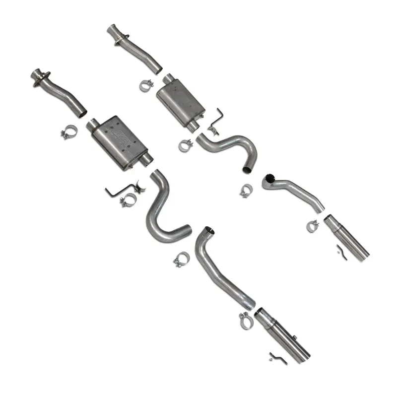 Bbk 86-04 Mustang Cat Back Kit Varitune Mufflers Stainless Steel Tips 1