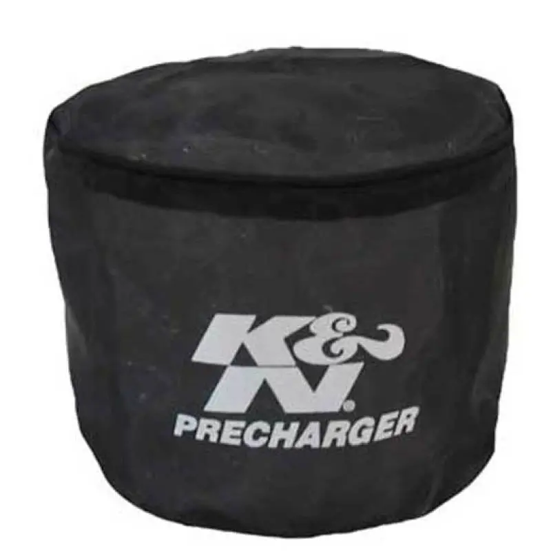 K&N Universal Precharger Round Straight Air Filter Wrap Black 1