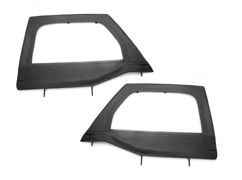 Rugged Ridge Upper Soft Door Kit Front Black Diamond 07-18 Jeep Wrangler Jk 1