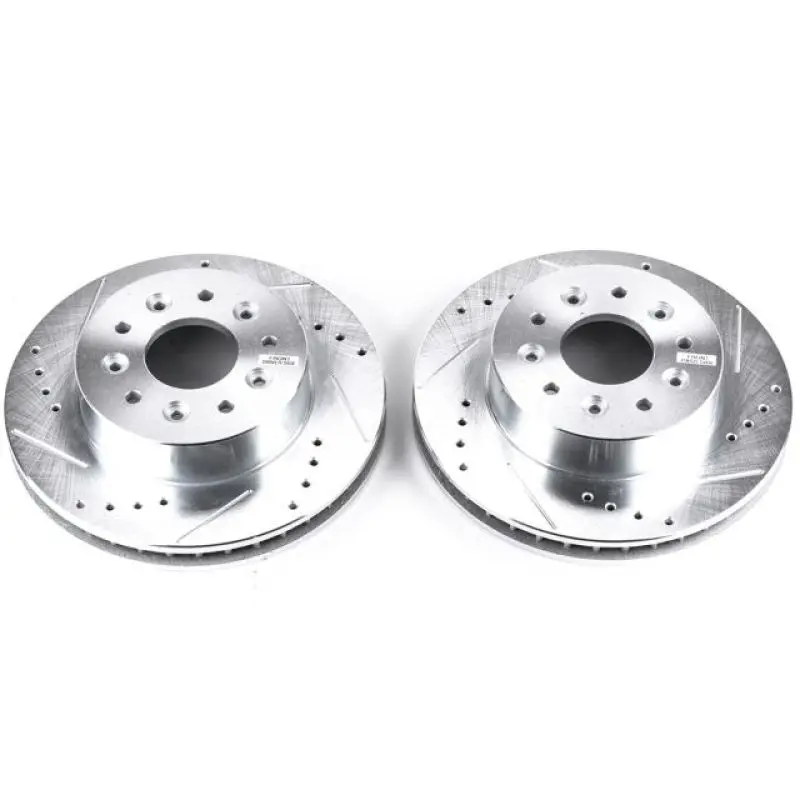 Power Stop 63-82 Chevrolet Corvette Front Evolution Drilled & Slotted Rotors - Pair 1