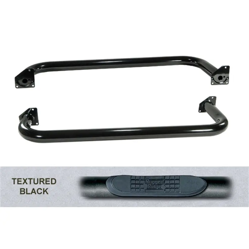 Rugged Ridge 3-In Round Side Step Black 97-06Tj 1