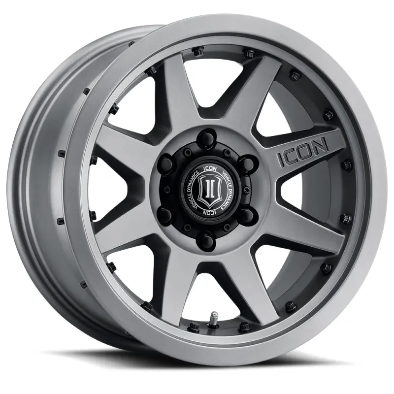 Icon Rebound Pro 17X8.5 5X5 -6Mm Offset 4.5In Bs 71.5Mm Bore Titanium Wheel 1