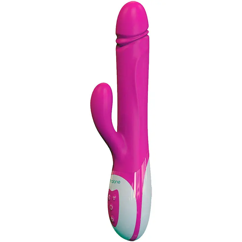 Nalone Wave Rechargeable Silicone Rotating Dual Stimulation Vibrator Pink 1