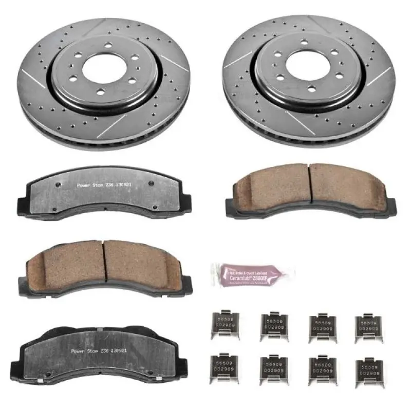 Power Stop 10-18 Ford Expedition Front Z36 Truck & Tow Brake Kit 1