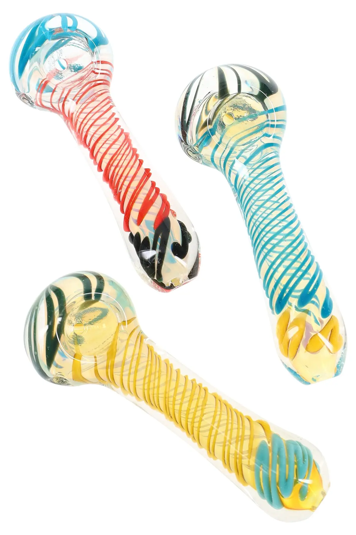 3.5″ Color-Changing Spiral Glass Spoon Pipe “Twisty Mini” – Assorted Colors 1