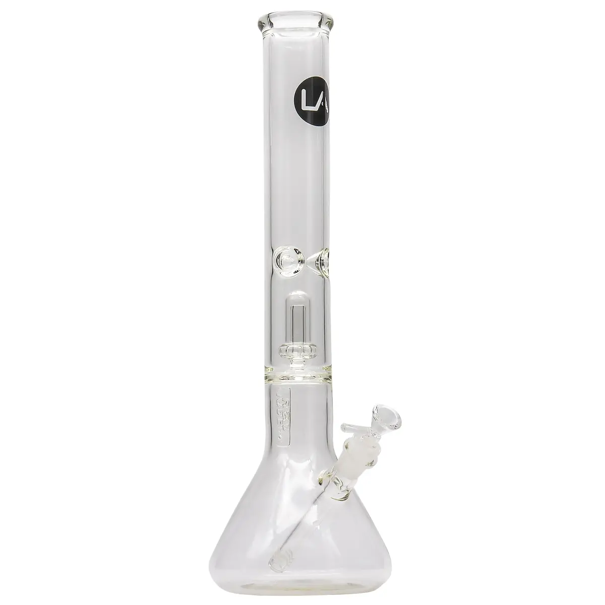 La Pipes Thick Glass Beaker Showerhead Perc Bong 1