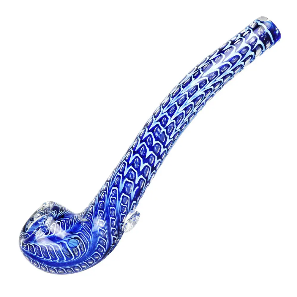 Serpent Scales Double Glass Long Pipe - 7.5" / Colors Vary 1