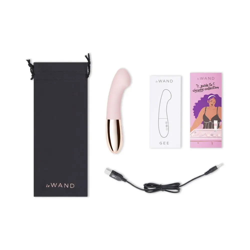 Le Wand Gee Rechargeable Silicone G-Spot Targeting Vibrator Rose Gold 1