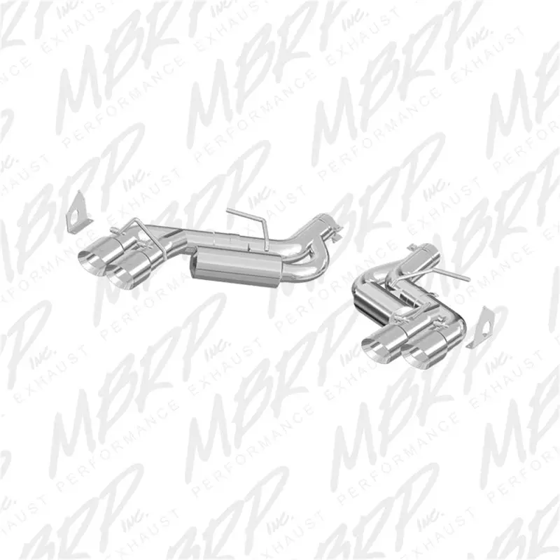 Mbrp 2016-2024 Chevy Camaro 6.2L W/ Npp 3In Alum Race Dual Axle Back W/ 4In Quad Polished Tips 1