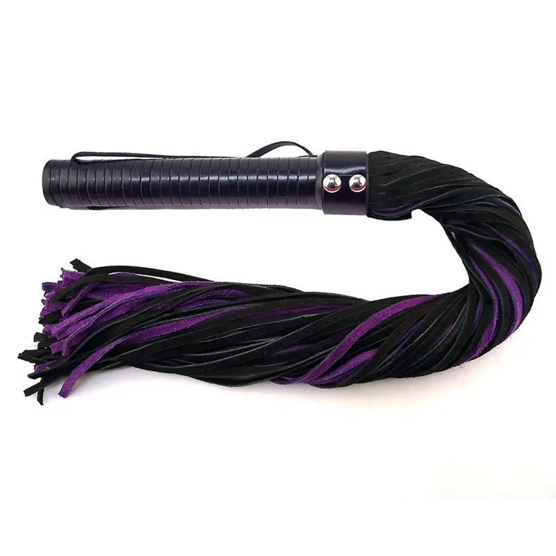Rouge Flogger Suede W/Leather Handle Black W/Purple 1