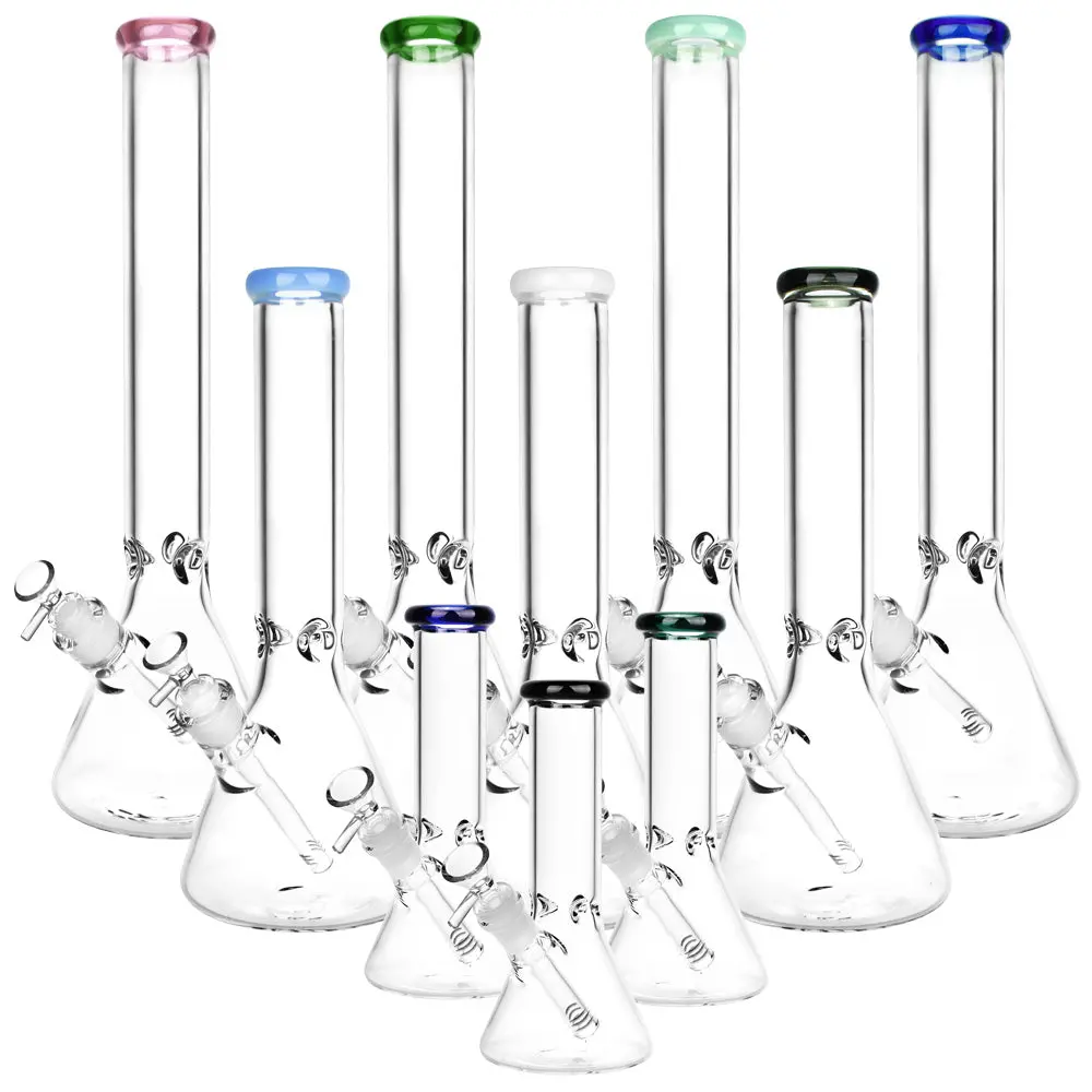 Classic Glass Beaker Light Water Pipe | 14Mm F | Colors Vary 1