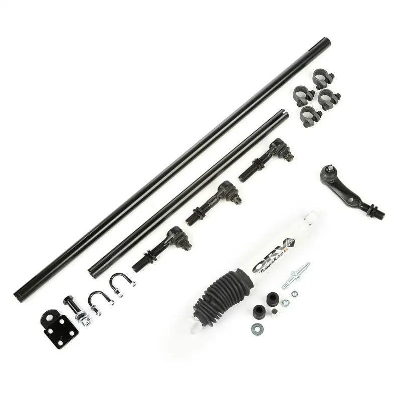Rugged Ridge Hd Steering Kit W/ Damper 84-06 Jeep Xj Zj Tj 1