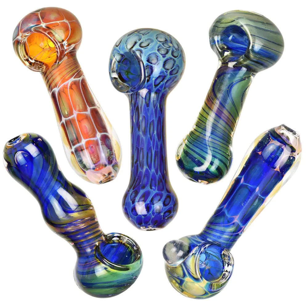 Color Work Spoon Pipe - 3.75-4"/Assorted - 20Pc Bundle 1