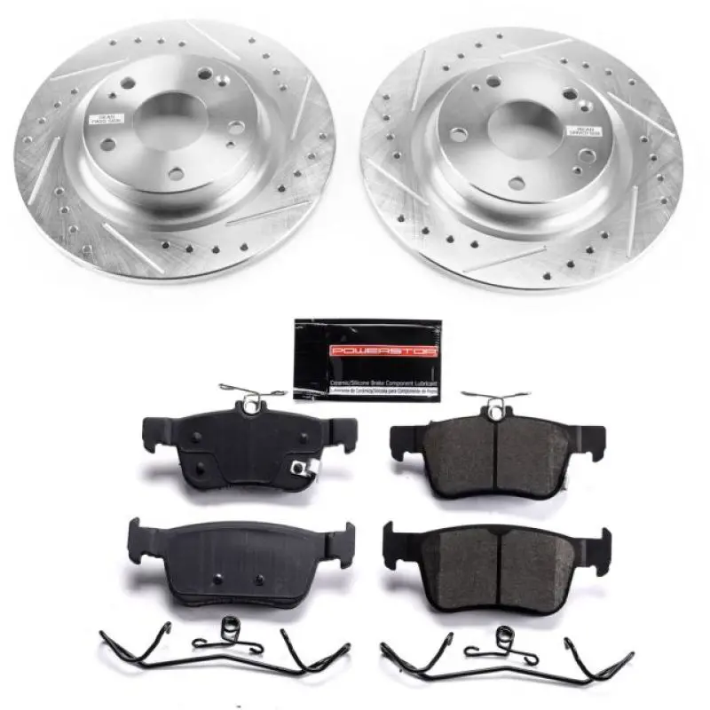 Power Stop 17-19 Honda Civic Rear Z23 Evolution Sport Brake Kit 1