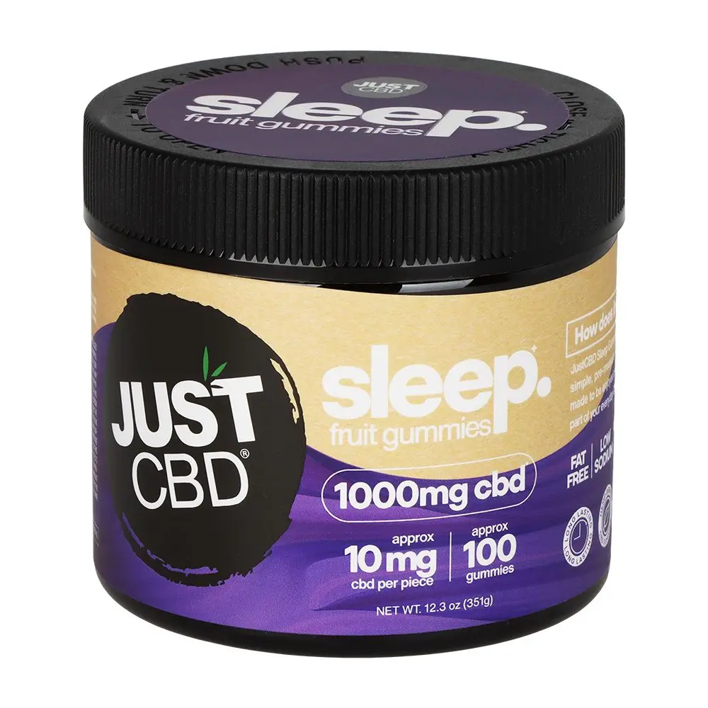Just Cbd Sleep Gummies | 12.3Oz | 1000Mg | Fruit Bear Assortment 1