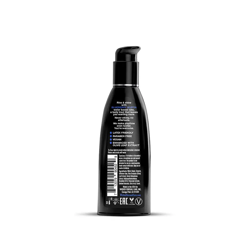 Wicked Aqua Blueberry Muffin Water-Based Lubricant 2 Oz. 2
