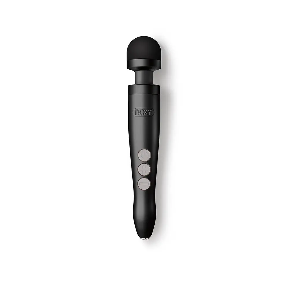 Doxy Die Cast 3R Rechargeable Compact Wand Vibrator Matte Black 1