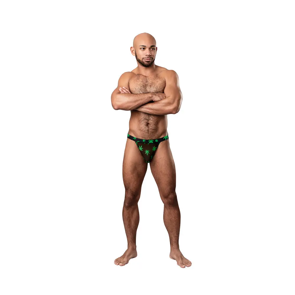 Male Power Hazy Dayz Jock Pot Leaf L/Xl 1