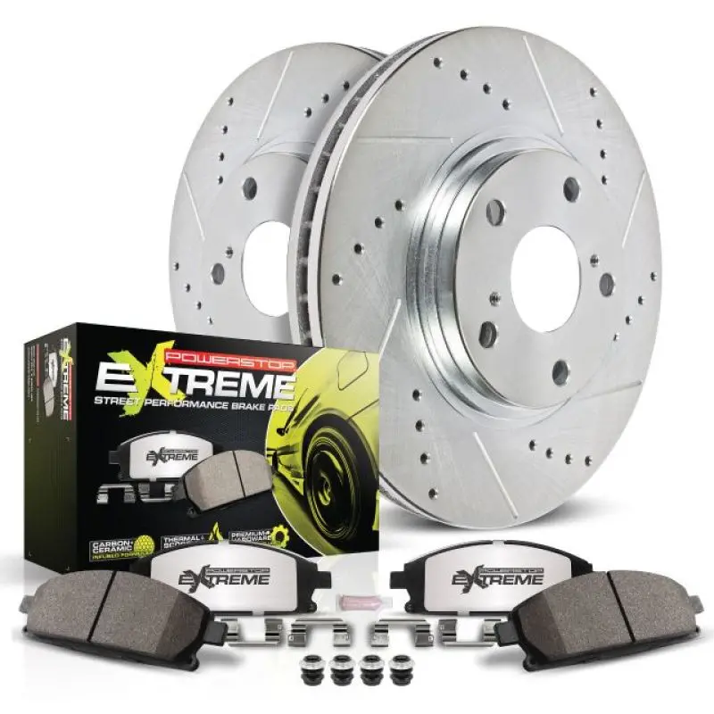Power Stop 15-16 Bmw 328I Xdrive Rear Z26 Street Warrior Brake Kit 2