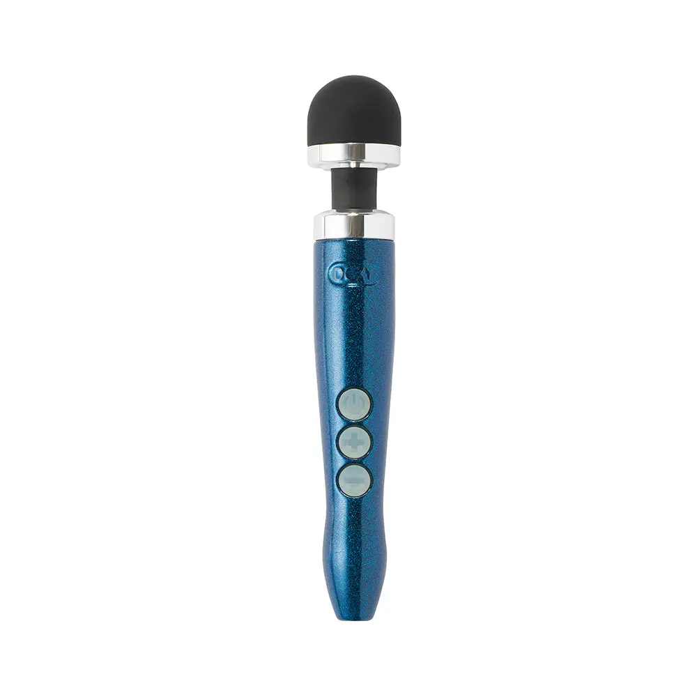 Doxy Die Cast 3R Rechargeable Compact Wand Vibrator Blue Flame 2