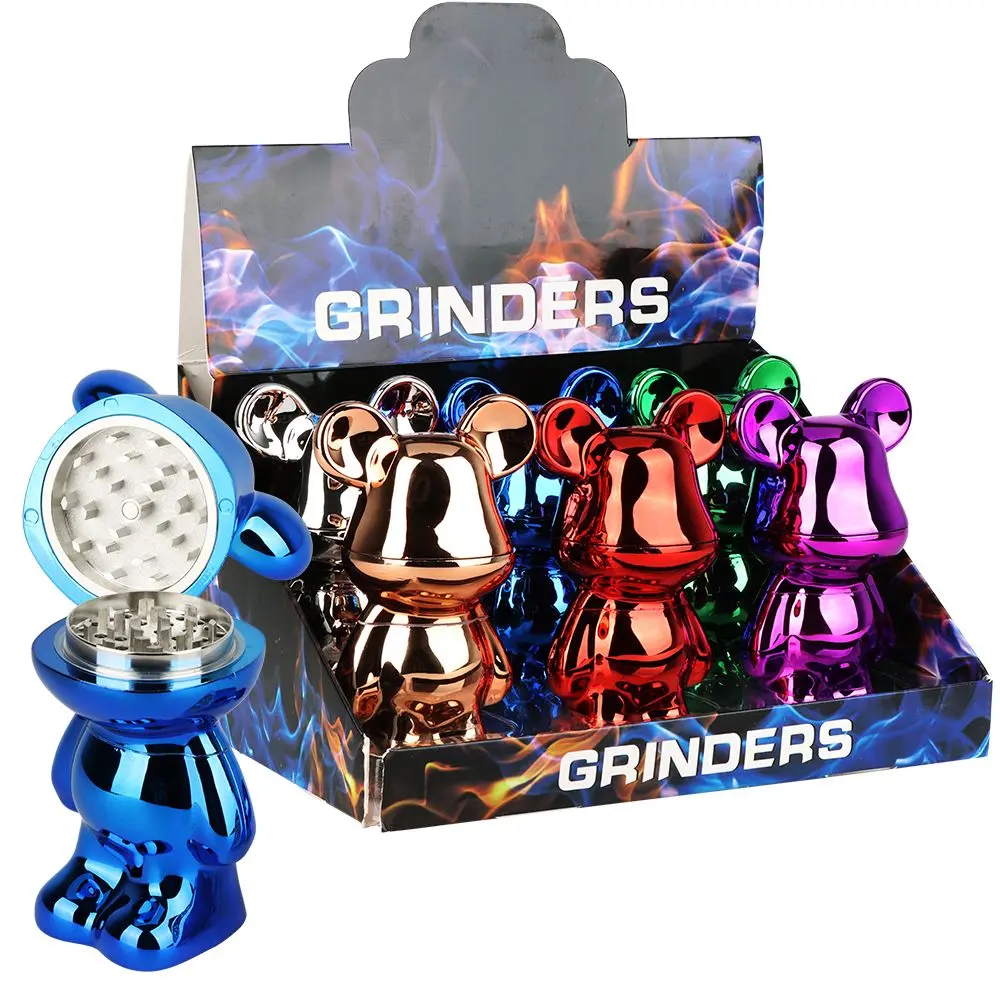 Metallic Mouse Aluminum Grinder - 3Pc / 1.75" / 6Ct 1