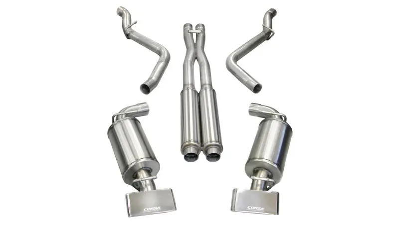 Corsa 2008-2010 Dodge Challenger Srt-8 6.1L V8 Polished Xtreme Cat-Back Exhaust 1