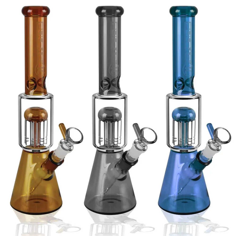 Pulsar Tree Perc Beaker - 11.5" / 14Mm F / Colors Vary 1