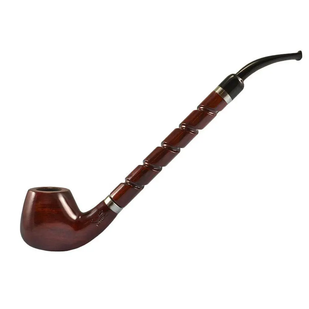 Pulsar Shire Pipes Bent Brandy Cherry Wood Tobacco Pipe - 10.5" 1