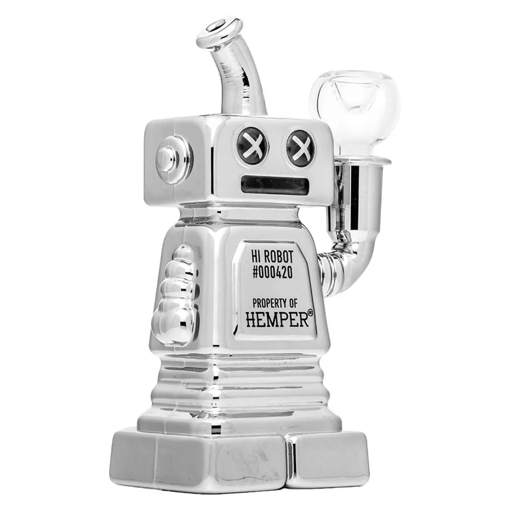Hemper Hi-Robot Glass Water Pipe - 5.9" / 14Mm F 1