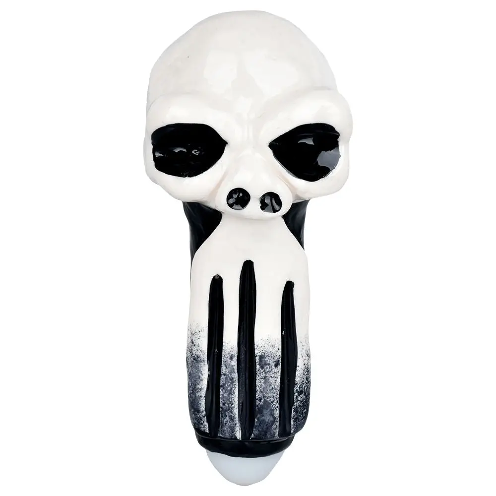 Punishing Skull Enamel On Glass Hand Pipe - 5.25" 1