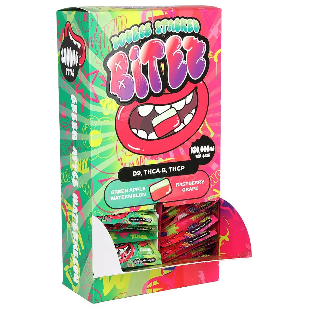 Double Stacked Thc Bitez | 2000Mg | 2Pc | 60Pk Display 3