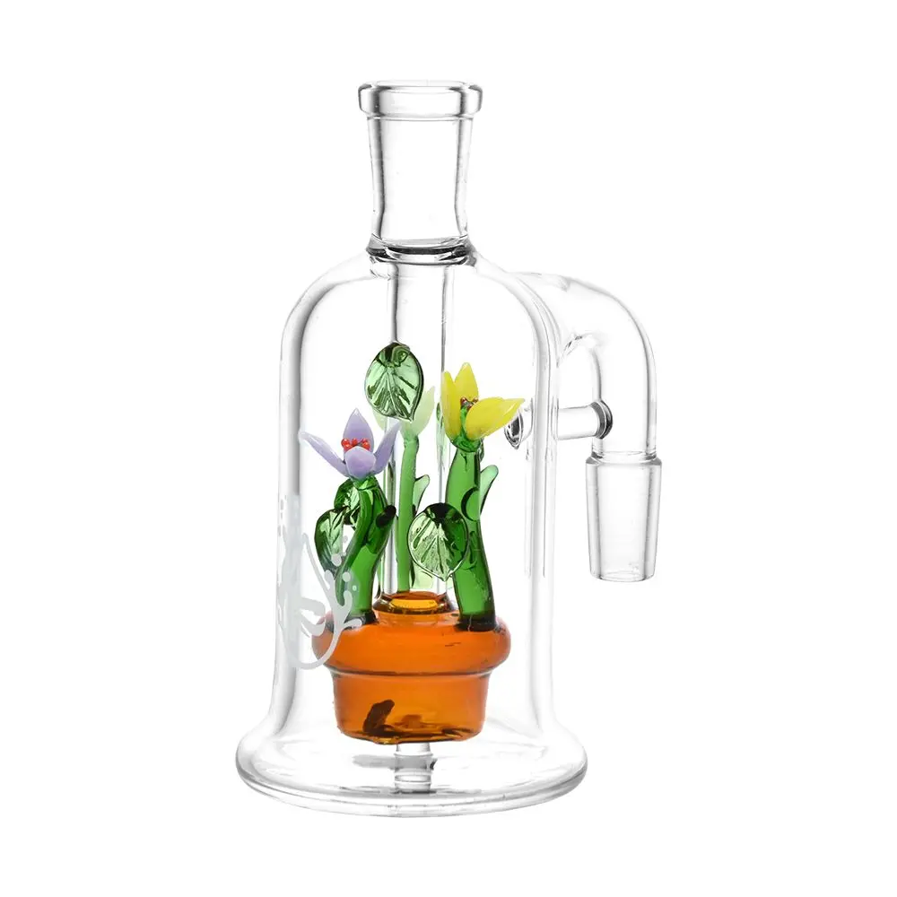 Pulsar Wild Flowers Glass Ash Catcher - 5" / 14Mm / 90D 1