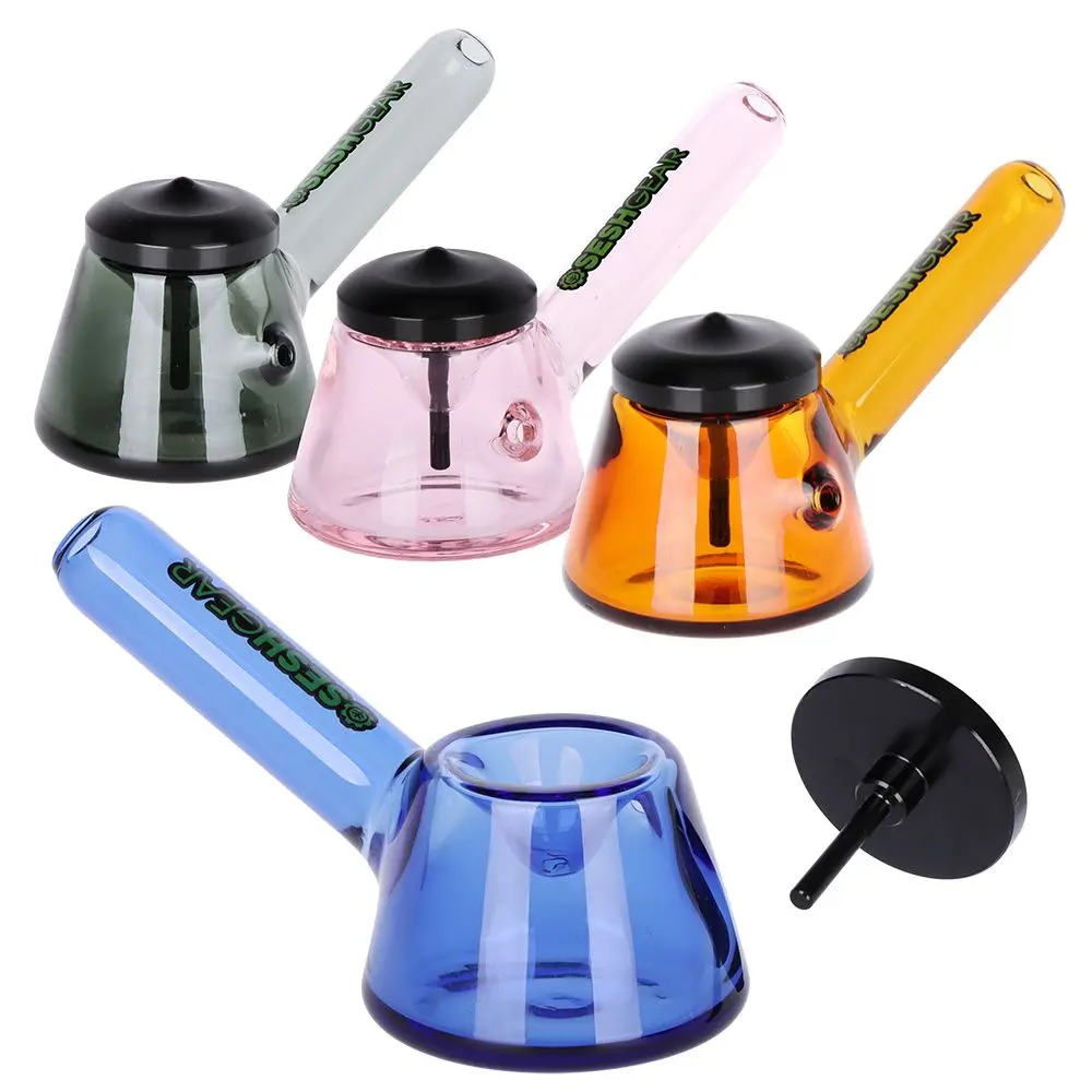Seshgear Tamped And Poked Glass Hand Pipe - 4.75" / Colors Vary 1