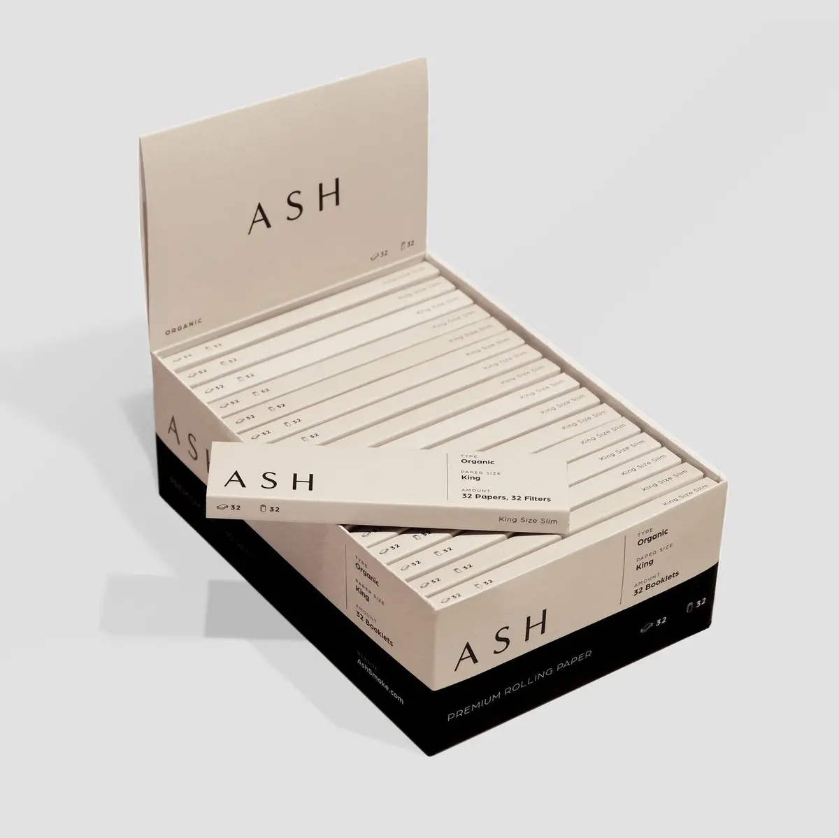 Ash Rolling Papers | King | Organic | Box 1