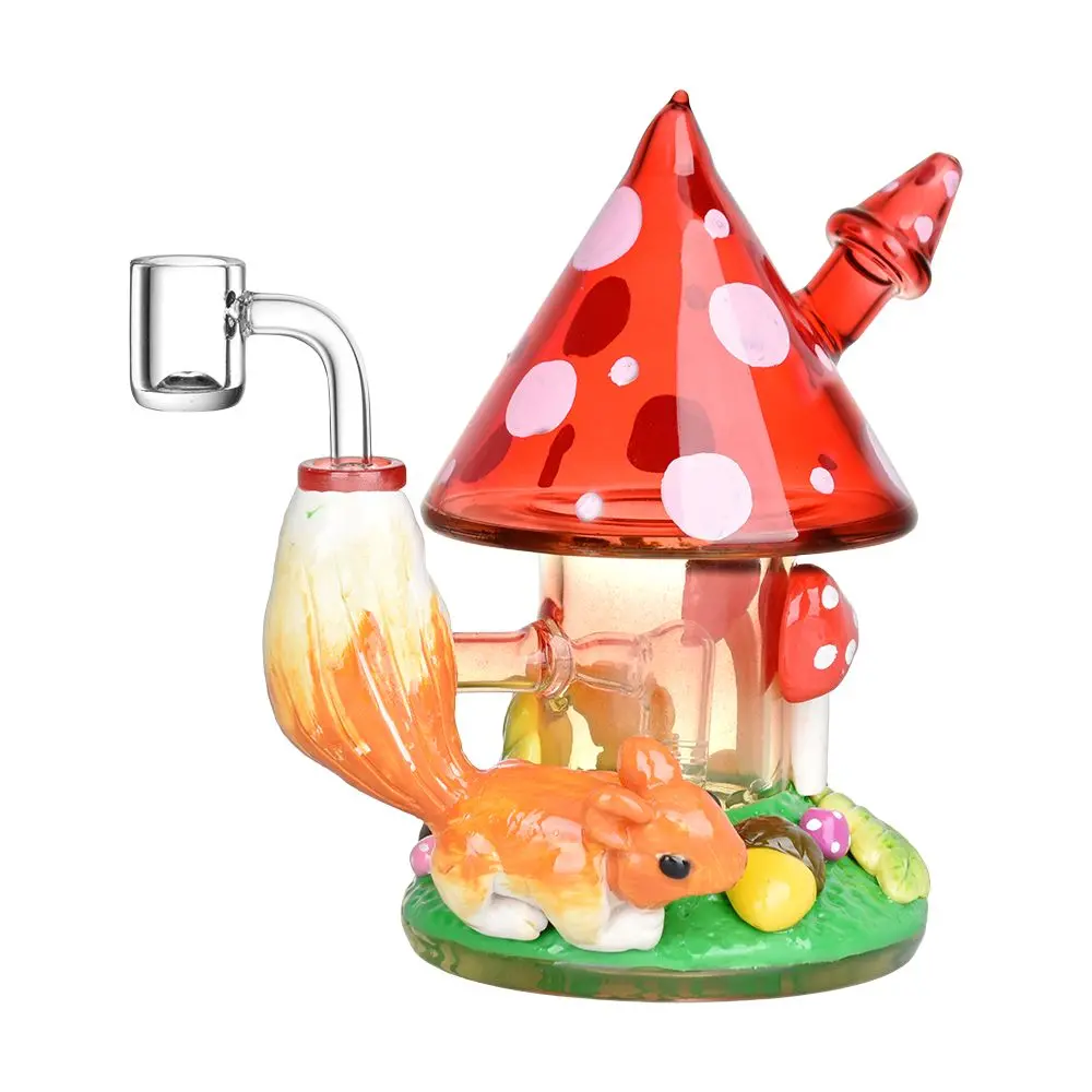 Shroom Forest Fantasy Glass Dab Rig - 6.8" / 14Mm F 1
