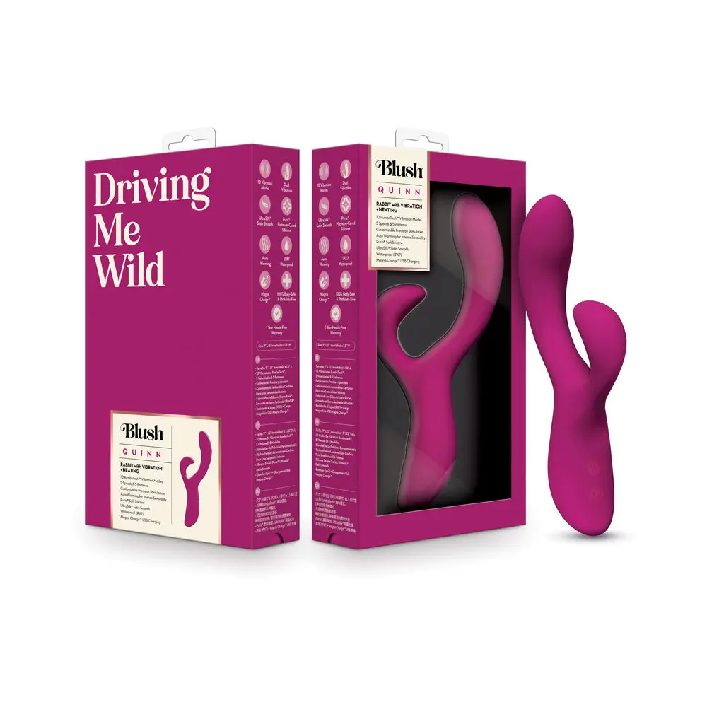 Blush Quinn Rabbit Vibrator Burgundy 1