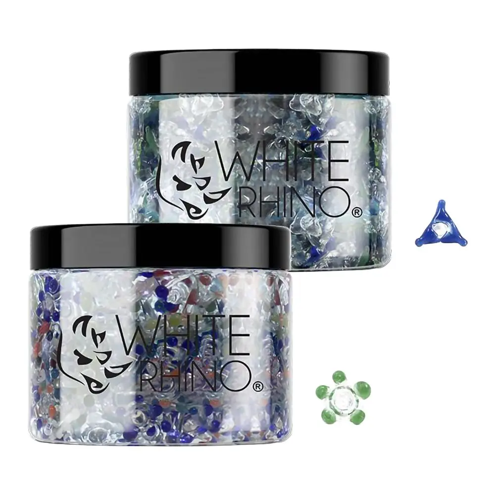 White Rhino Glass Screen | Assorted Colors | 400Ct Jar 1