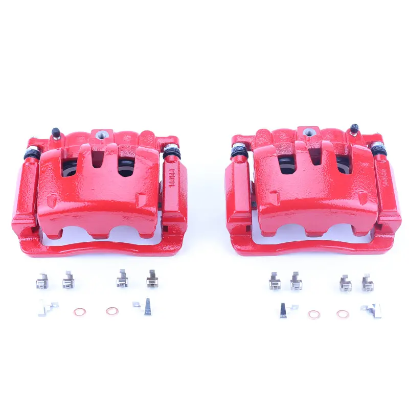 Power Stop 05-07 Ford F-250 Super Duty Rear Red Calipers W/Brackets - Pair 1