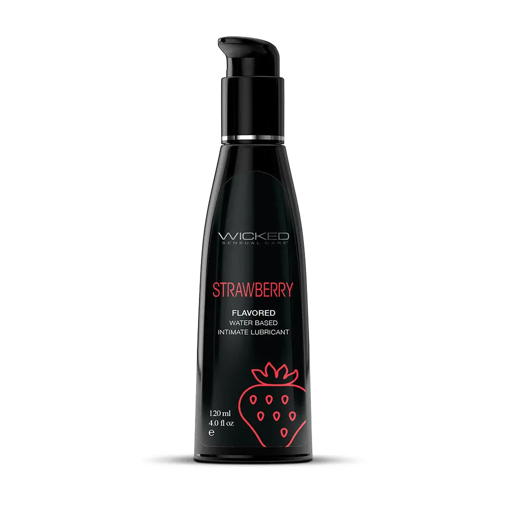 Wicked Aqua Strawberry Water-Based Lubricant 4 Oz. 1