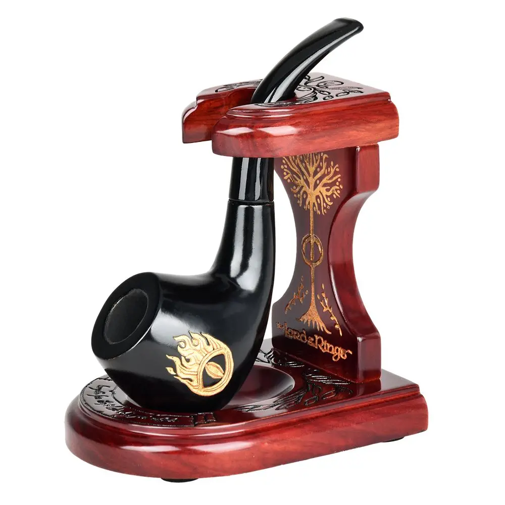 Pulsar Shire Pipes X Lotr Sauron Pipe & Middle-Earth Pipe Stand Bundle- 5.5" 1