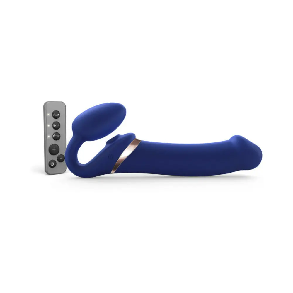 Strap-On-Me Rechargeable Remote-Controlled Multi Orgasm Bendable Strap-On Night Blue Xl 2
